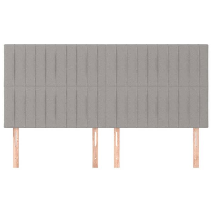 Tête de lit - Maison Exclusive - Gris clair - 200 x 5 x 118/128 cm - Tissu respirant