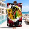 Blackhawks Artwork Beach Towel, Super Soft Microfiber, Perfect Gift for Her/Him, Birthday, for Pool, Beach, Travel, Decor Beach Party