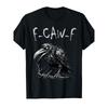 Европейские размеры F-Caw-F Черная Ворона Графическая футболка - Модная футболка с круглым вырезом с привлекательным дизайном, идеально подходит для повседневной носки и любителей путешествий