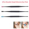 Double-Sided Earpick Soft Silicone Spiral Rotating Ear Wax Cleaner Ears Remover
