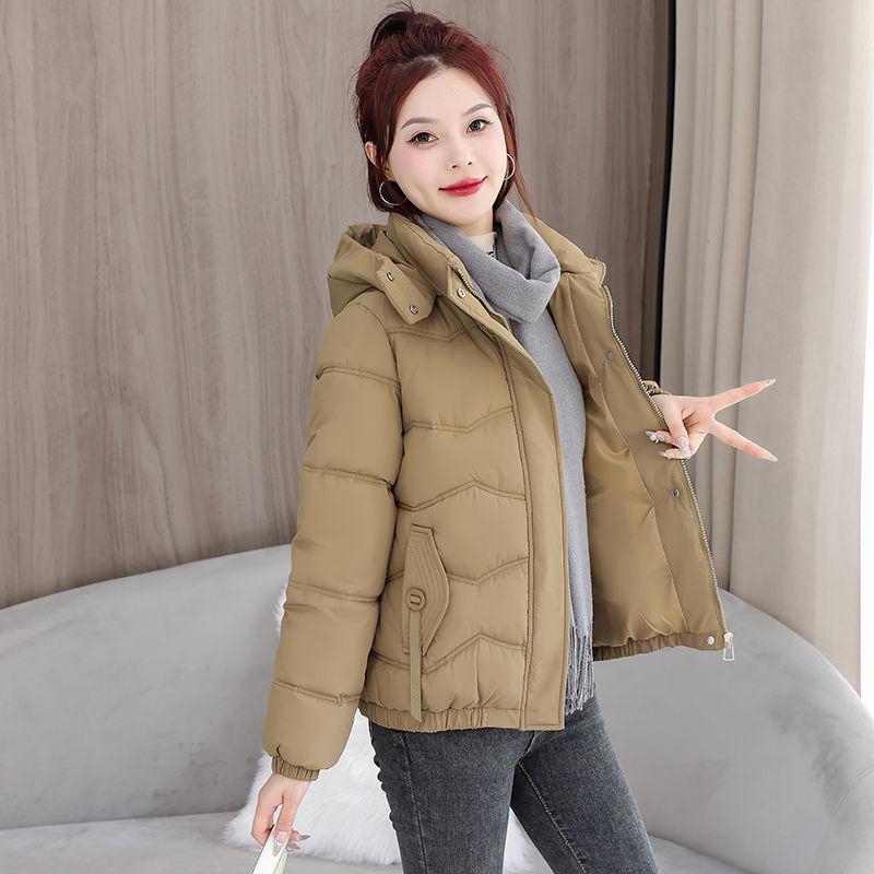 Down Cotton Jacket Women's Short Style Winter New Korean Version Loose Hooded Cotton Jacket Warm Jacket