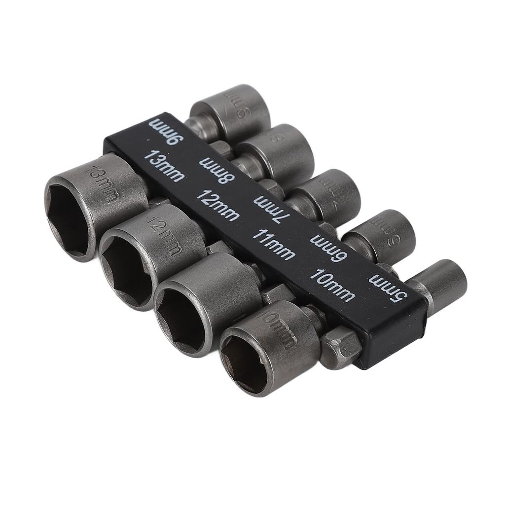 9Pcs Socket Bit 14in Hex Shank Chrome Vanadium Steel Screwdriver Sockets with Storage Holder