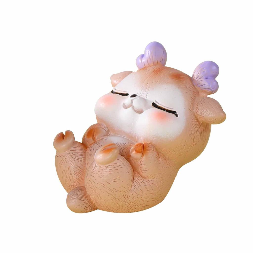 4 шт. Мультяшные олени Микроландшафтные украшения – Милые изделия из смолы, Креативный миниатюрный декор для DIY искусства