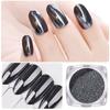 1G/Box Super Magic Mirror Black Nail Glitter UV Gel Polish Chrome Nail Art Pigment Dust Manicure Decorations For Nails DIY