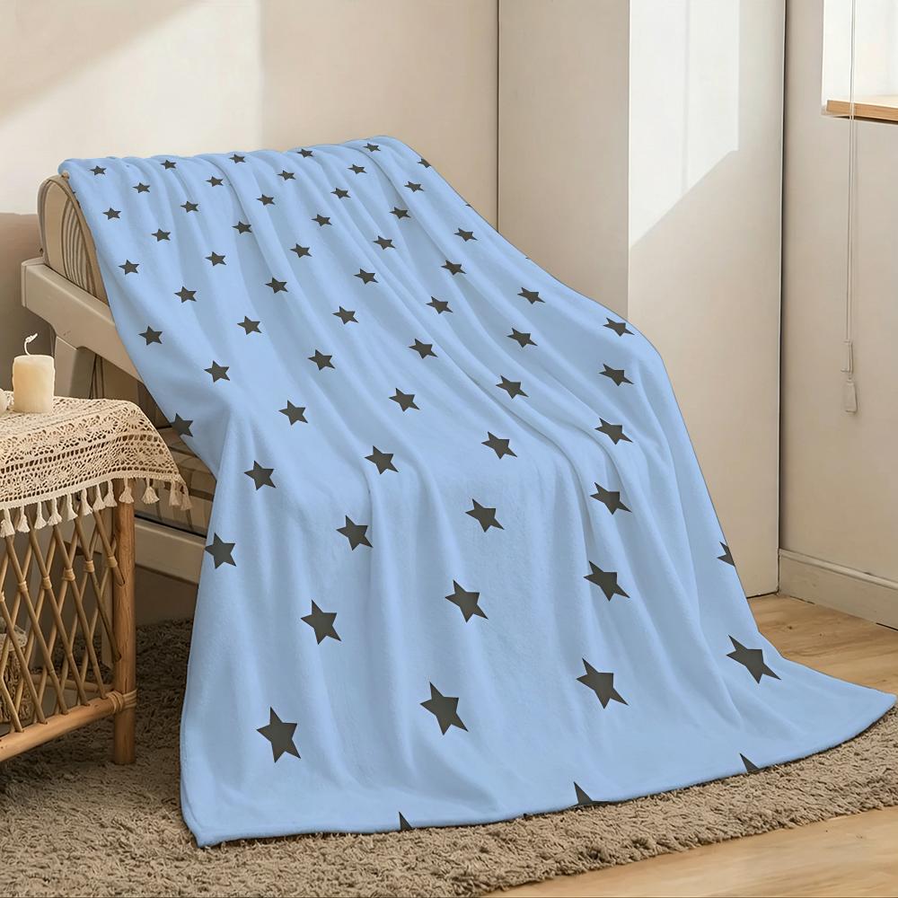 stars are beautiful fascinating Throw Lightweight 240g Flannel Blanket Soft Skin-friendly for Summer Cooling