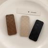 Women's Faux Leather Lattice Snap Hair Clip Hairpin
