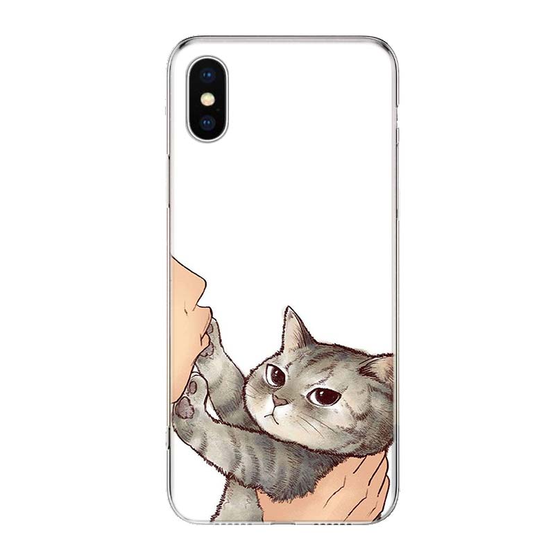 Kiss My Lovely Cat Kitten For iPhone 17 Air 16 15 14 Plus 13 Mini 12 11 Pro Max Phone Case 16E 7 Print 8 SE Fundas Cover Soft Co