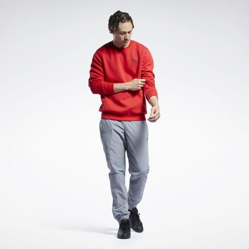 Reebok Однотонный свитшот с круглым вырезом Унисекс Свитшот Красный HF8535
