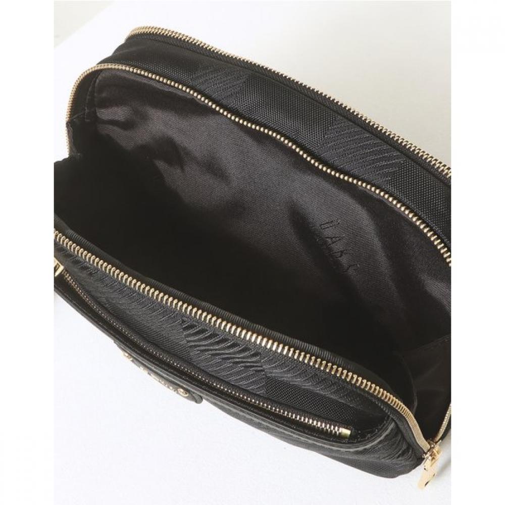 Daks Black Big Check Jacquard Crossbody Bag