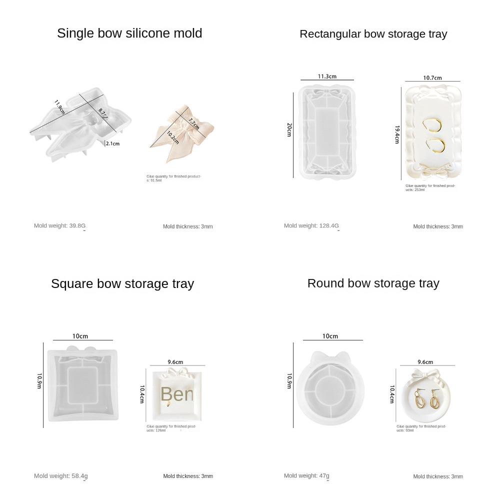 Прямоугольный лоток для хранения, силиконовая форма, пустые формы для литья из смолы, украшение для дома