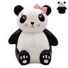 [Q4104] - Ceramic Piggy Bank 'Panda' White and Black (girl) - 16x14x10 Cm