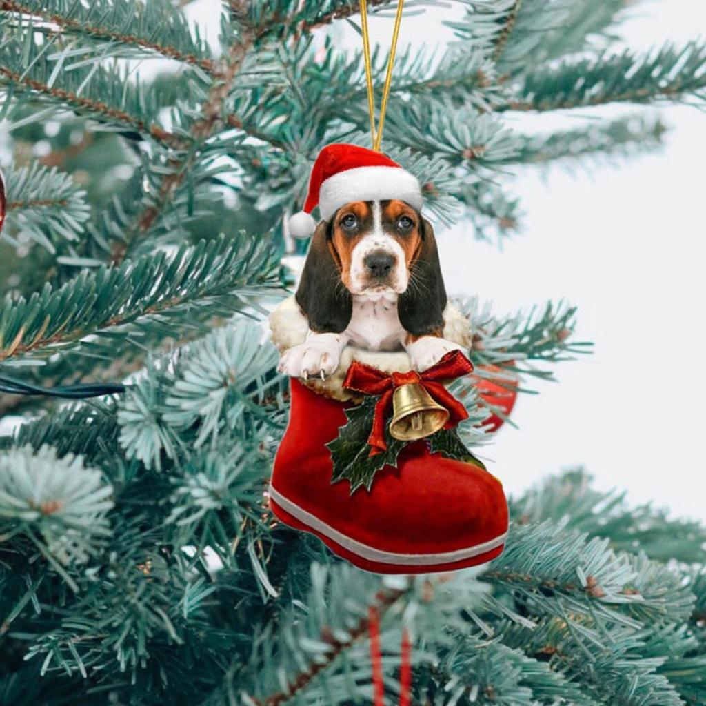 Собака Рождественский подвесной орнамент Животное Подвеска Поделки Рождественское елочное украшение для фестиваля