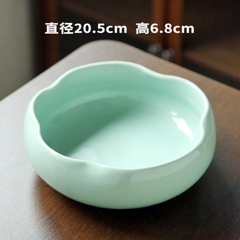 Irregular Round Ceramic Ashtray Wavy Soot Storage Box Ceramic Kiln Ashtray Fly Ash Proof and Windproof Home Decoration Ornaments