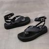 Fashion Sandals Comfort Shoes for Women Female Summer Flip Flops Platform Roman Style Low Heels Black New Casual Ladies Shoes