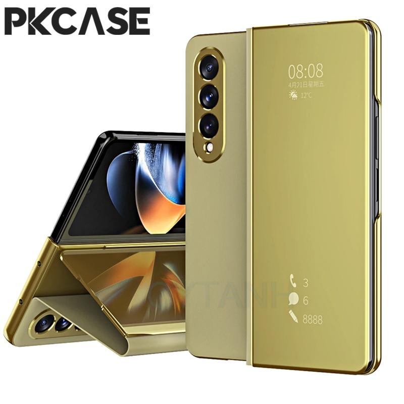 Умный чехол-книжка с зеркальным покрытием для Samsung Galaxy Z Fold 8 Z Fold 7 Z Fold 6 Z Fold 5 Z Fold 4 Z Fold 3 5G Кожаная обложка