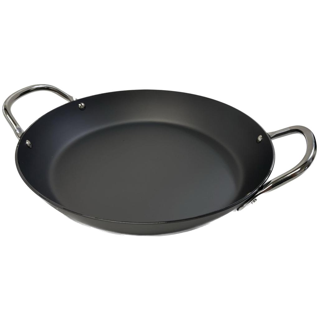 Riverlight Kiwami JAPAN Iron Thick Plate Frying Pan 28cm Iron Nitride Nitriding Compatible with IH Rust Resistant Made In Japan J2328SH Two-handed