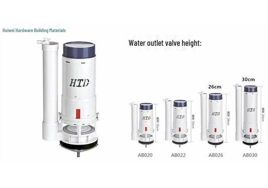 Dual-Flush Toilet Outlet Valve and Water Inlet Valve Bathroom Set