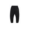 Li Ning Sports Fashion Series Casual Letter Cuffed Knitted Sports Pants Men Bottoms Black AKLQ799-2