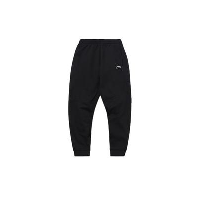 Li Ning Sports Fashion Series Casual Letter Cuffs Knitted Sports Bottoms Men Bottoms Black AKLQ799-2