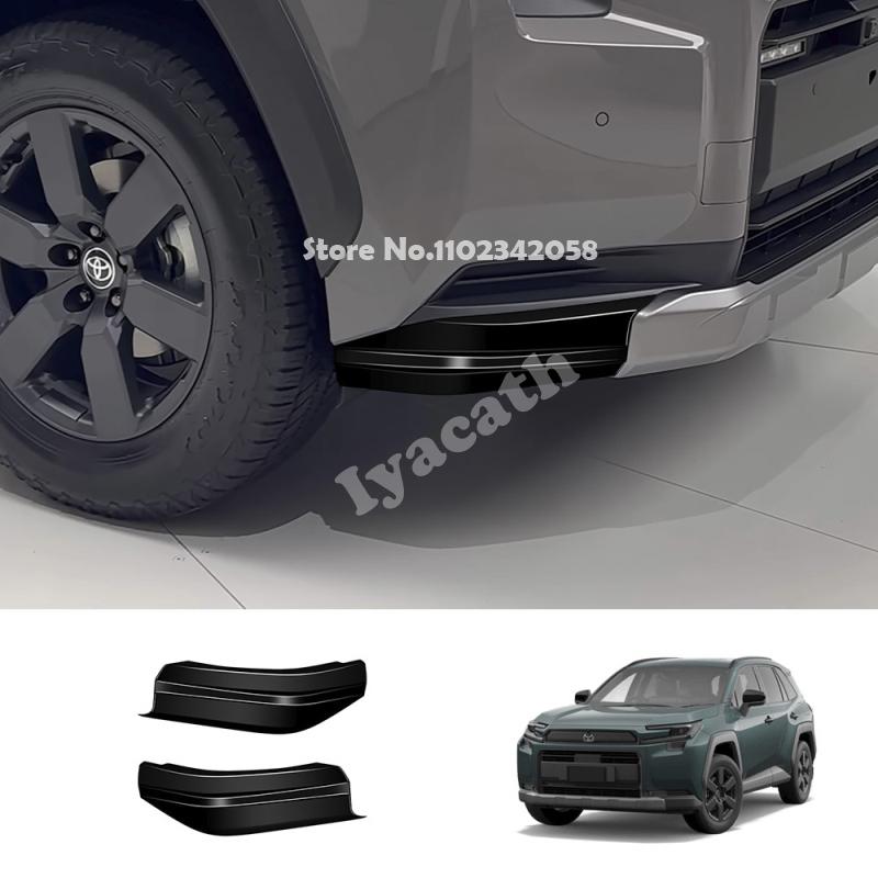 Для Toyota RAV4 RAV 4 RAV4 2026 2027 Adventure ABS черный Наружная часть автомобиля Угловая защита переднего бампера Защитная накладка на бампер