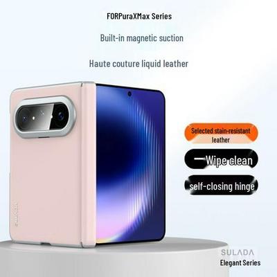 Huawei Pura X Max Fold - Элегантный магнитный чехол для телефона из жидкой кожи