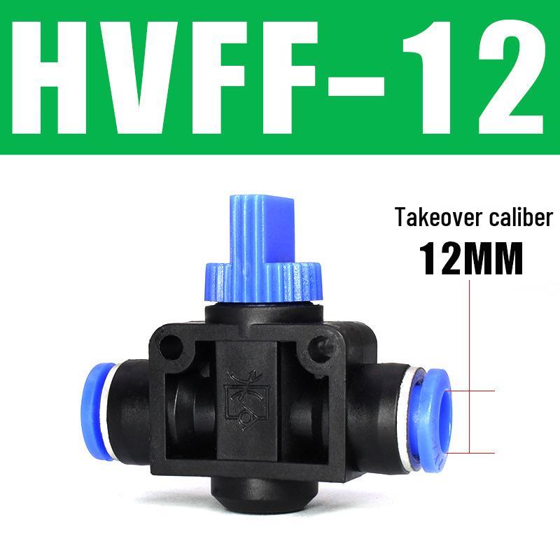 Pneumatic BUC-6-10 Hand Valve: 8mm Air Hose, 12mm Manual Straight Valve with Quick Connect Fitting