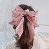 Модная заколка для волос для женщин, головной убор, бант из ленты, большой бант, зажимы для хвоста