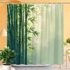 Elegant Bamboo Forest with Gentle Birds Waterproof Shower Curtain for Bathroom Decor