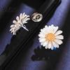Flower Brooch Women Sparkling Rhinestones Chrysanthemum Shape Lapel Pin Sophisticated
