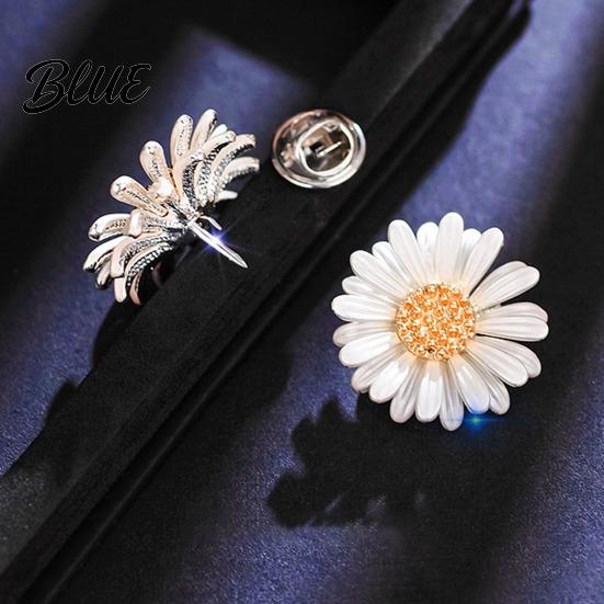 Flower Brooch Women Sparkling Rhinestones Chrysanthemum Shape Lapel Pin Sophisticated