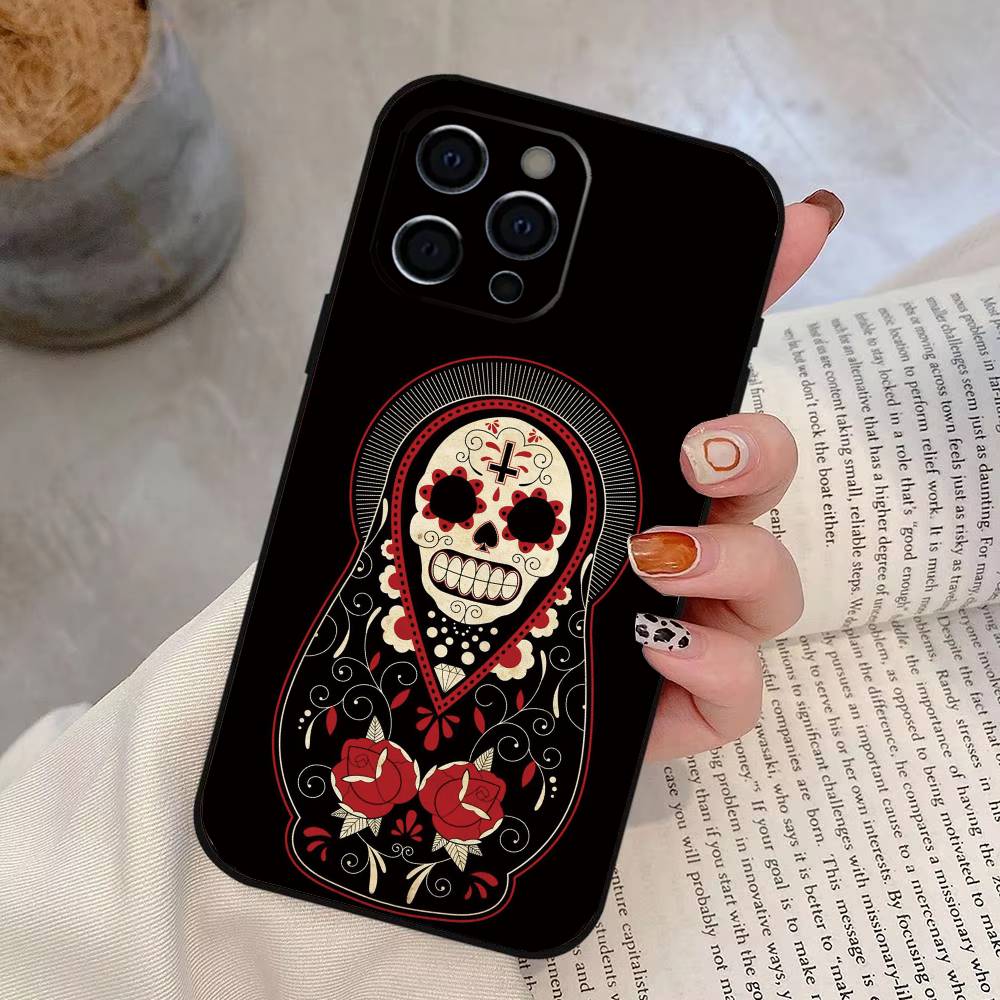 Russian Dolls Matryoshka Phone Case For iPhone 17, 16,15,14,13,12,11 Plus,Pro Max, Others Soft Black Cover