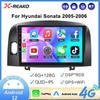 9-дюймовый автомобильный радиоприемник со стереосистемой для Hyundai Sonata 2005-2006, поддержка беспроводной связи Apple Carplay, Android Auto GPS, WIFI