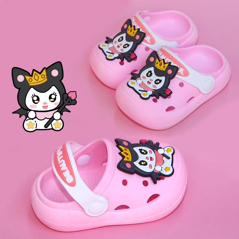 Детские милые летние шлепанцы с медведем, нескользящие: Мягкая подошва, крутые клоги для мальчиков и девочек