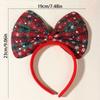 Wear-resistant Shiny Bowknot Hair Hoop Cute Snowflake Cosplay Hairband Korean Style Sweet Christmas Headwear Holiday Decor