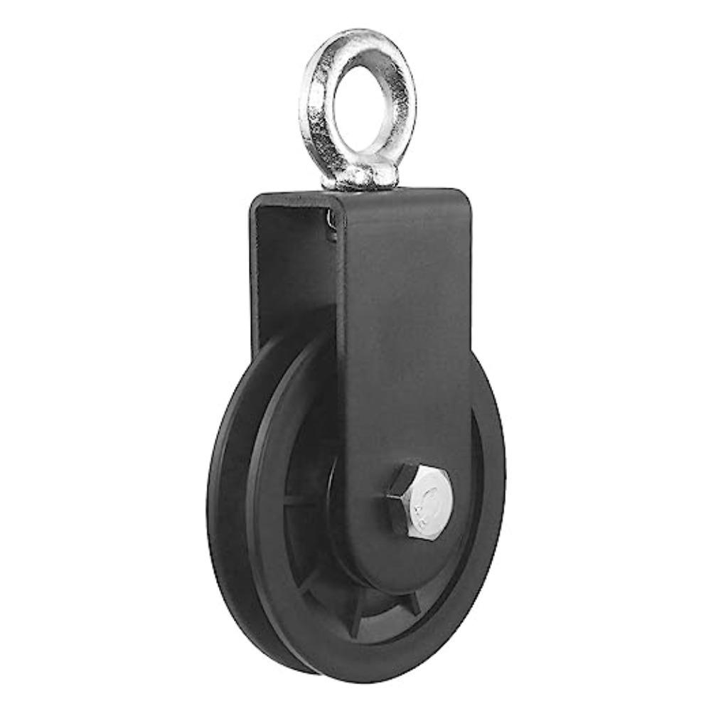 Aluminum Alloy Bracket Pulley Black Lifting Roller 360 Rotation Cable Pulley DIY Home Projects