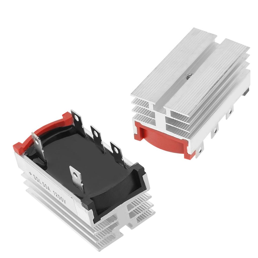 2pcs Bridge Rectifier 3 Phase Diode 50 Amp 1200V Aluminum