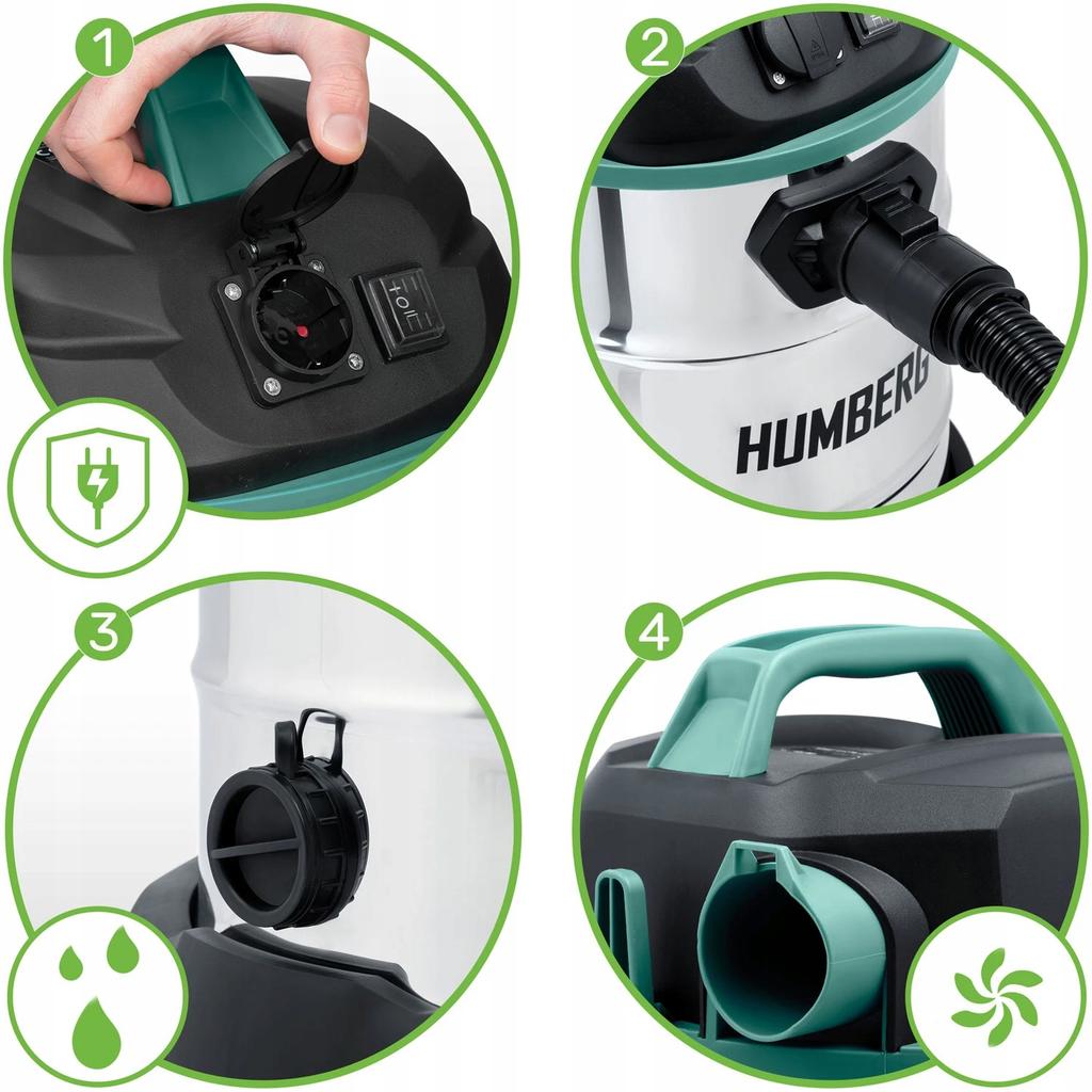 Humberg hm-402 industrial vacuum cleaner 30l 1600w not-specified