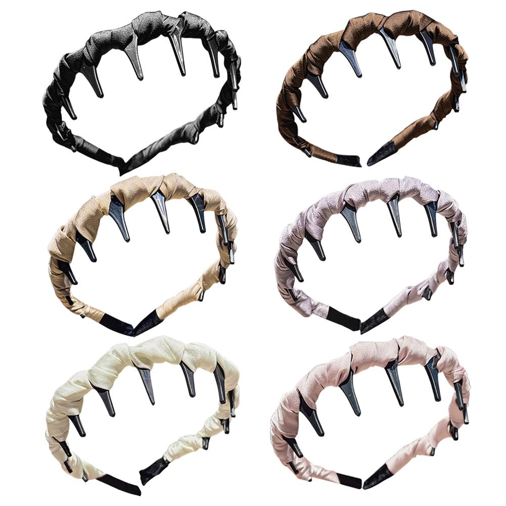 NEW High Cranium Satin Wave Headband U-Shaped Fashion Retro Hairband Non-Slip Women Hair Hoop Hair Band Accessoories Daily Use