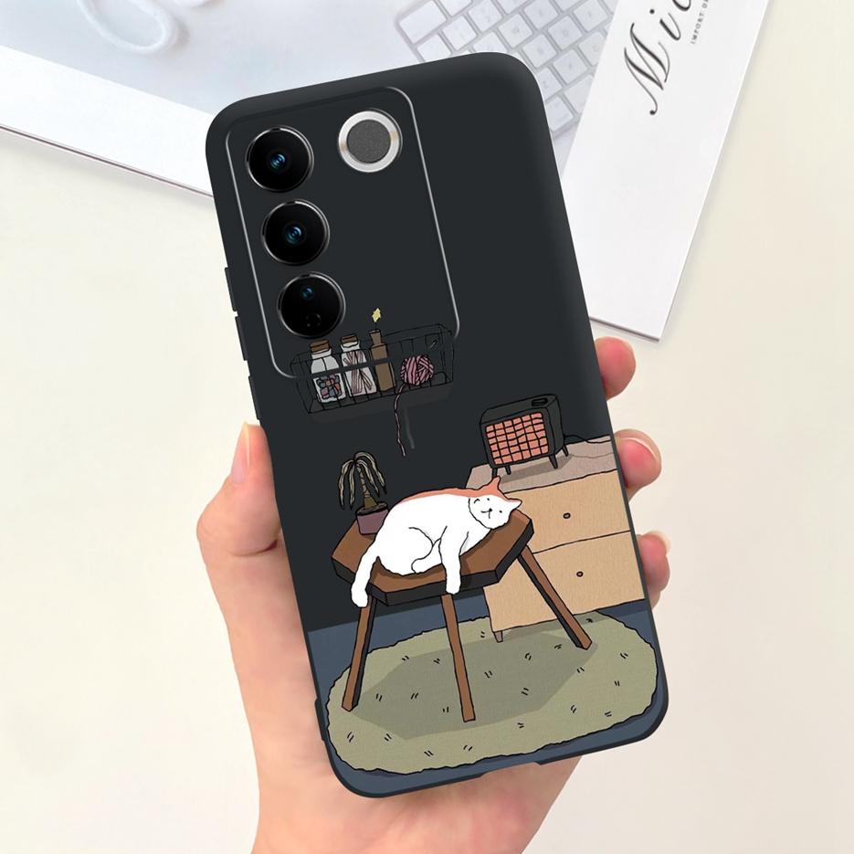 Чехол для Vivo V27 Чехол для Vivo V27e V2237 Милый Модный Расписной Чехол Мягкий Силиконовый Чехол для Телефона Для Vivo V27 Pro V 27 V27e Задняя Крышка Сумки