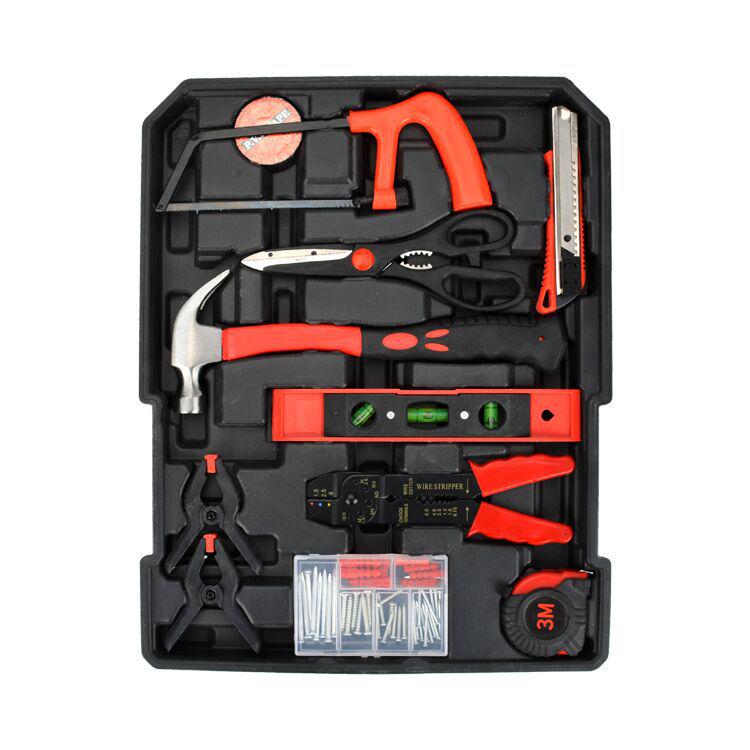 Алюминиевый ящик для инструментов на 187 предметов с трещоткой и гаечными ключами