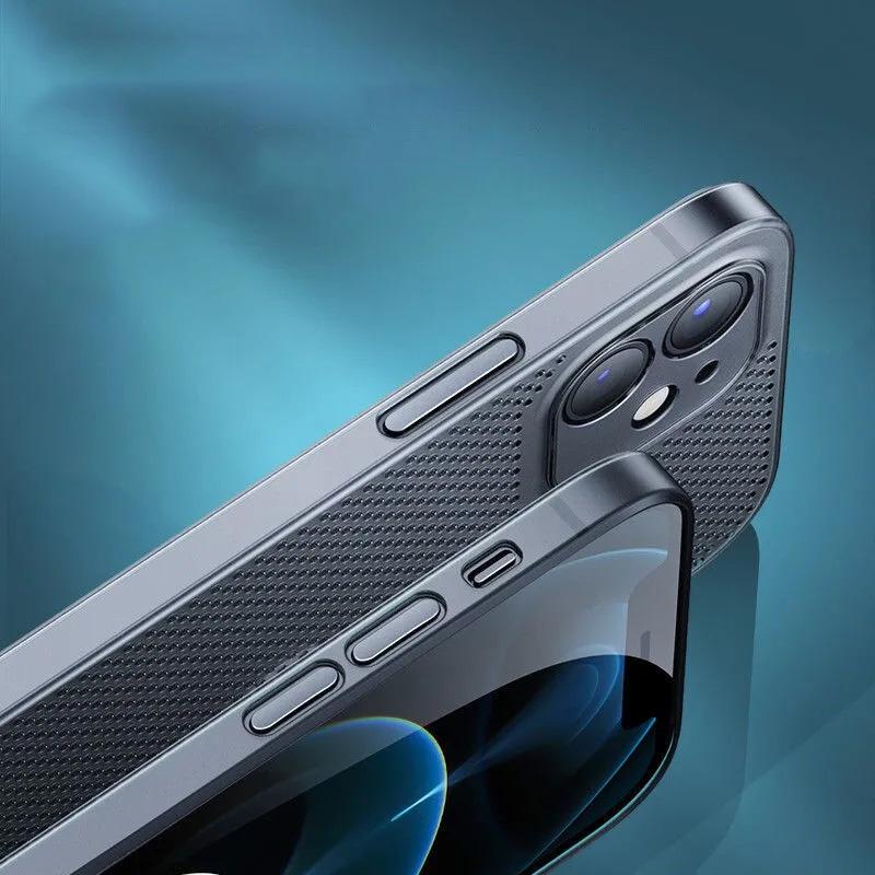 PP Чехол для телефона для iPhone 12 6,1 дюйма, Ультратонкий Дышащий С сетчатой задней крышкой для отвода тепла