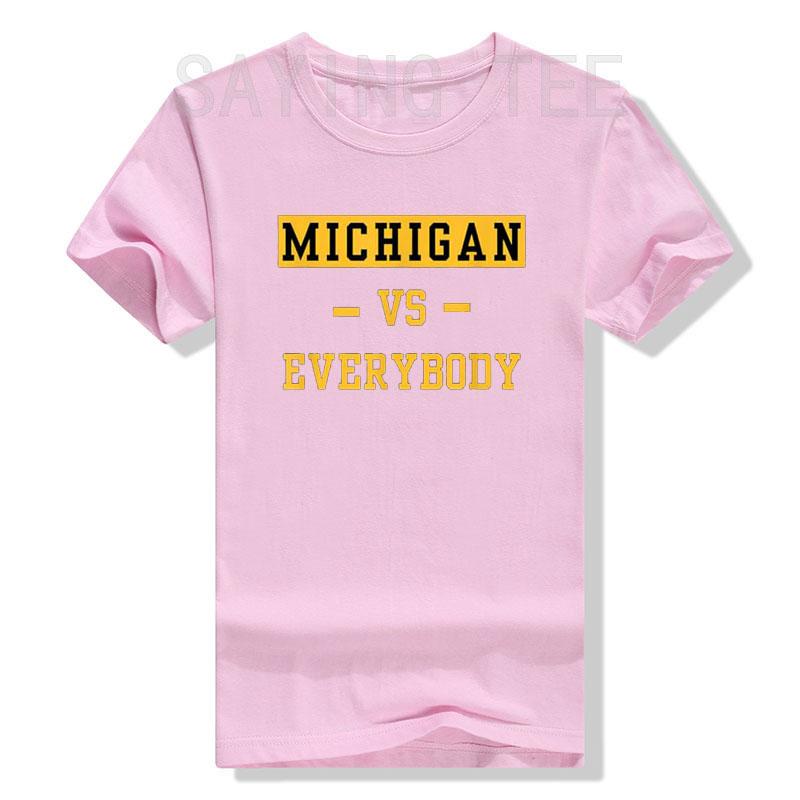 Michigan Vs Eeverything Tee Men Women Everybody T-Shirt Humor Funny Letters Printed Saying Tee Graphic Outfits Sports Clothes