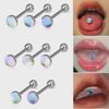Colorful Frosted Barbell Tongue & Ear Studs - Stainless Steel Piercing Decoration