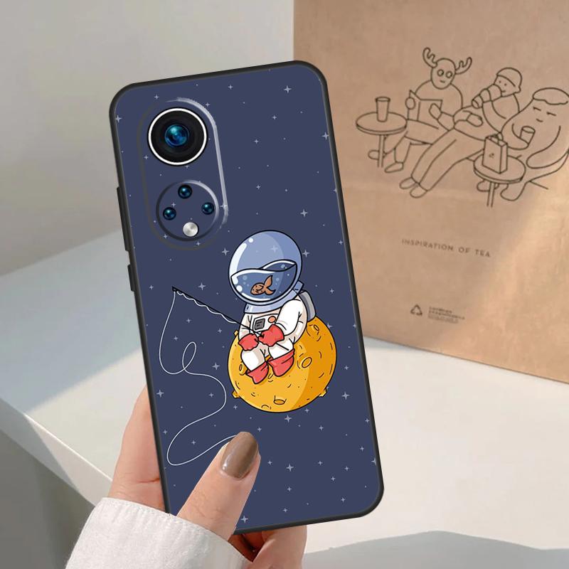 Чехол Star Astronaut Cute для Huawei P20 P30 P40 P60 Pro P Smart Nova 9 5T Honor 70 90 50 Magic5 Lite X7a X9a X8a