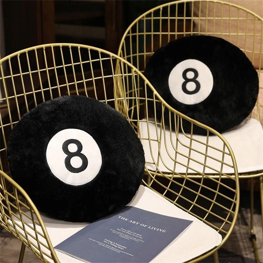 Billiards 8 Ball Plush Toy 8 Ball Plush Pillow Simulation Billiards Plush Toys 8 Ball Plushies