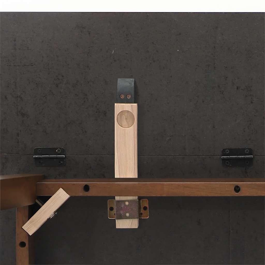 Dining Table Brown Solid Rubberwood