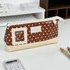 Star Print Polka Dot Pencil Case Cloth Pencil Pouch Simple Pen Bag  School Supplies