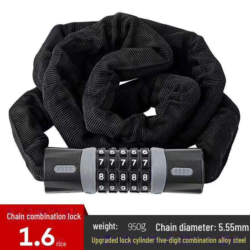 Anti-Theft Electric Vehicle Chain Lock for Motorcycles and Bicycles