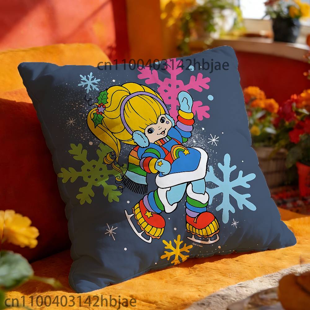 Чехол на декоративную подушку R-Rainbow B-Brite для 45x45см 55x55см 30x30см Квадратный Чехол на Подушку для Автомобиля Декор для Дома Спальни Подарок