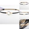 Simple Solid Color Ring Buckle Decoration Women Slim Waist Belt For Daily Wear